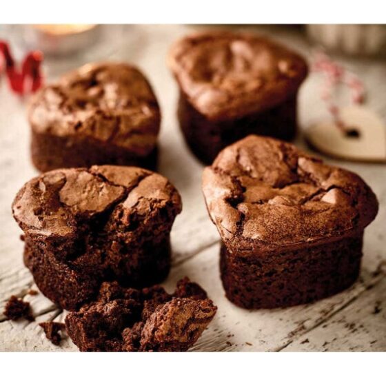 Meg Rivers Heart Shaped Brownies